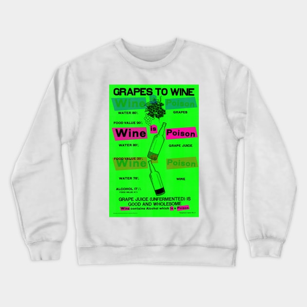 Vintage Temperance Poster Remix 2 Crewneck Sweatshirt by SABREart